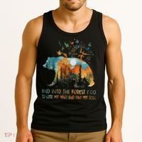And Into The Forest I Go To Lose My Mind Camping Bear Tank Top thumb 3