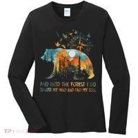 And Into The Forest I Go To Lose My Mind Camping Bear Women's Long Sleeve Shirt thumb 0