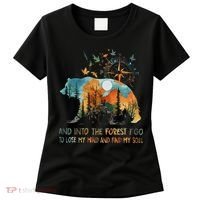 And Into The Forest I Go To Lose My Mind Camping Bear Women's T-Shirt thumb 0