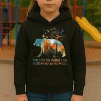 And Into The Forest I Go To Lose My Mind Camping Bear Kids Hoodie thumb 3