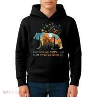 And Into The Forest I Go To Lose My Mind Camping Bear Kids Hoodie thumb 4