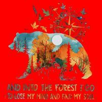 And Into The Forest I Go To Lose My Mind Camping Bear Santa Hat thumb 1