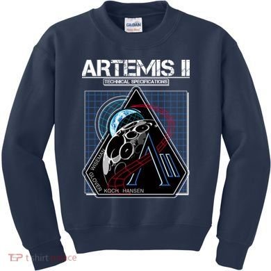 Artemis II Technical Specifications Kids Sweatshirt