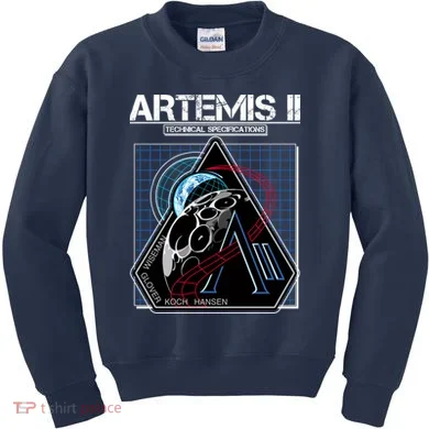 Artemis II Technical Specifications Kids Sweatshirt