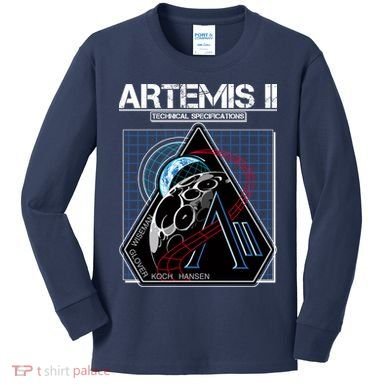 Artemis II Technical Specifications Kids Long Sleeve Shirt