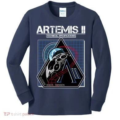 Artemis II Technical Specifications Kids Long Sleeve Shirt
