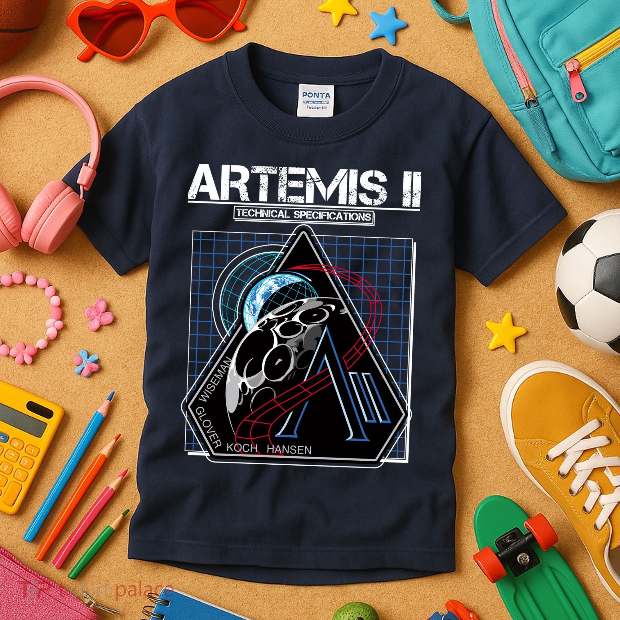Artemis II Technical Specifications Kids T-Shirt