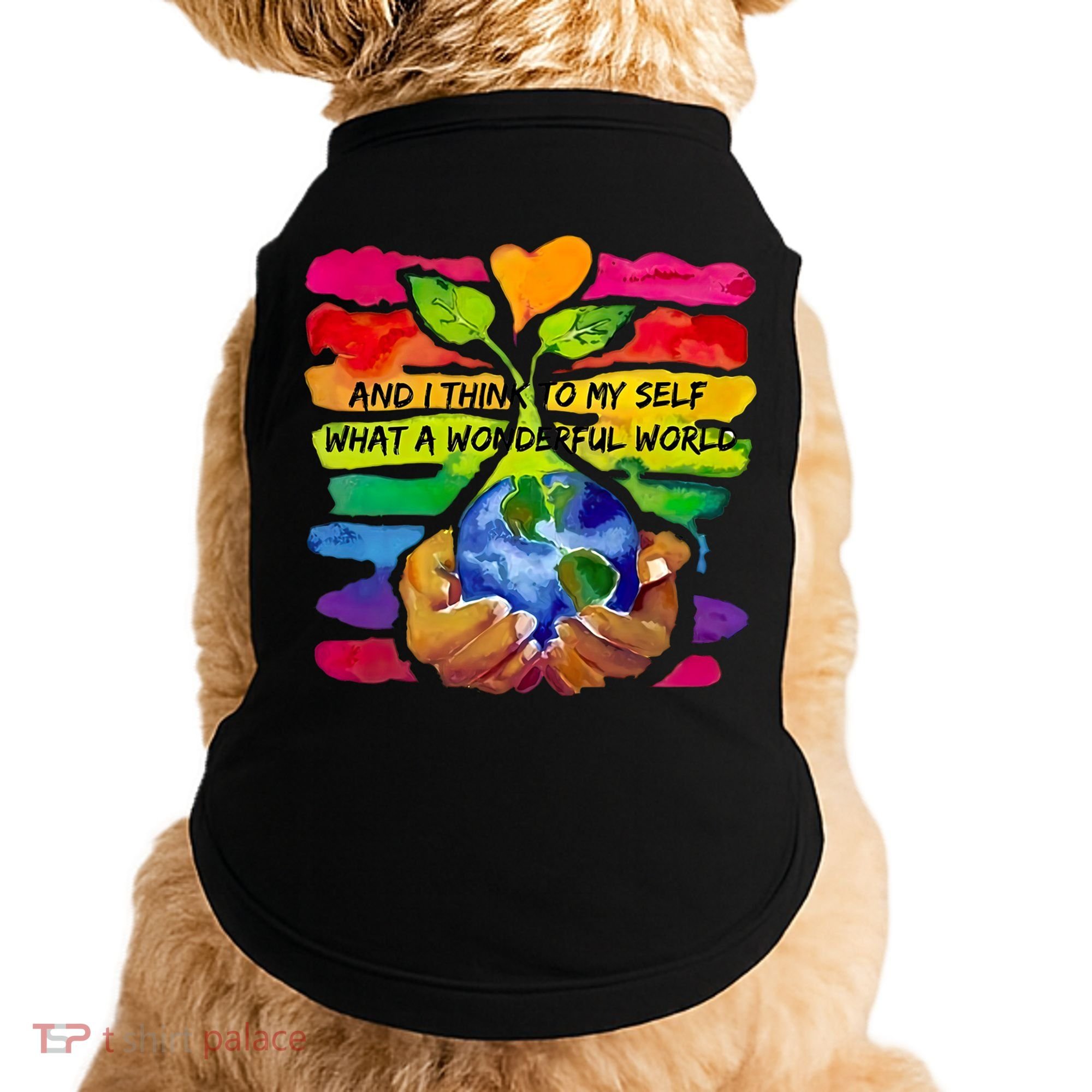 And I Think To My S What A Wonderful World Gift Doggie Tank
