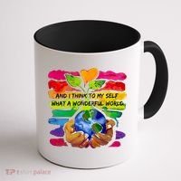 And I Think To My S What A Wonderful World Gift Coffee Mug thumb 1