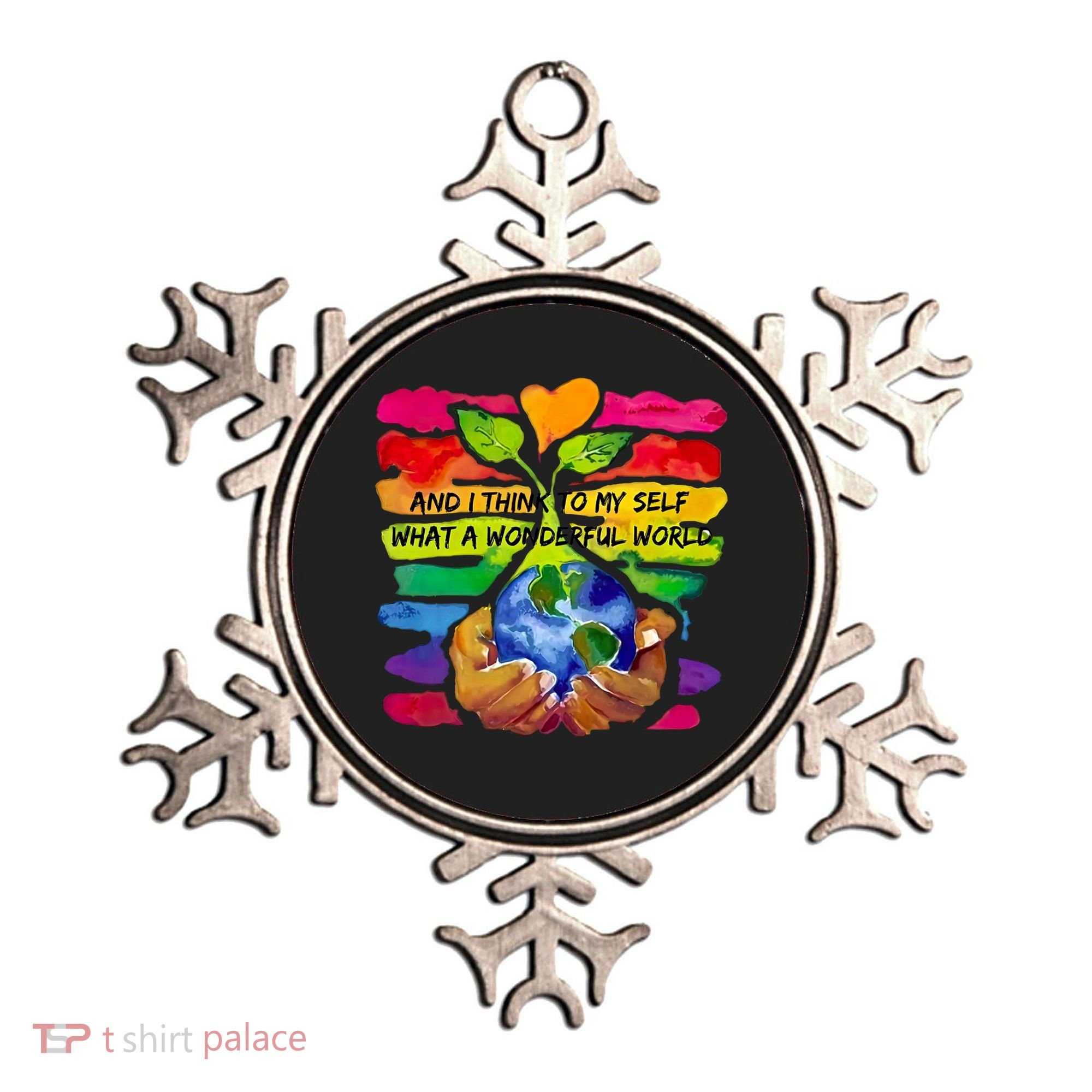 And I Think To My S What A Wonderful World Gift Ornament