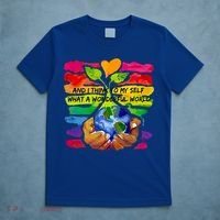 And I Think To My S What A Wonderful World Gift T-Shirt thumb 5