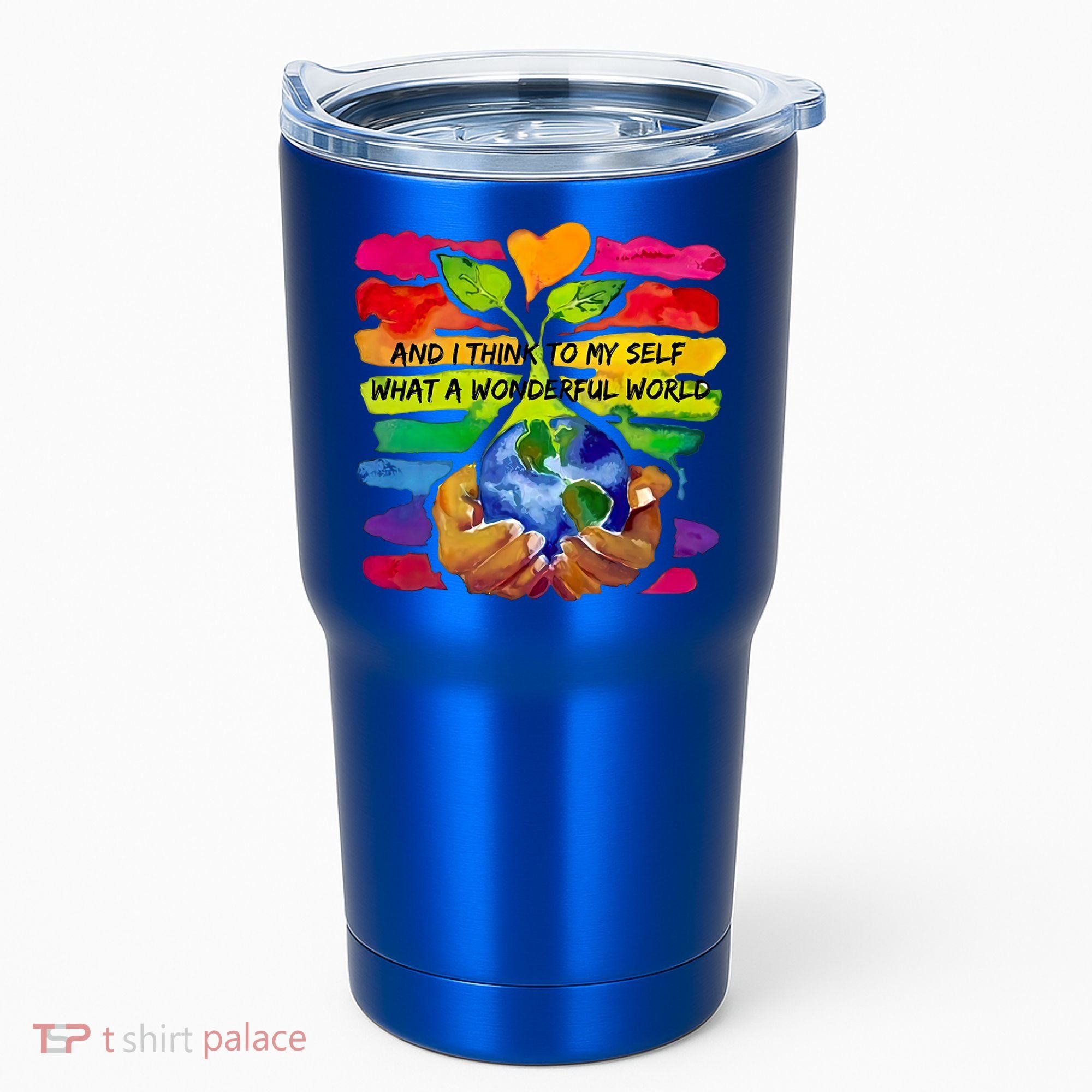 And I Think To My S What A Wonderful World Gift Tumbler