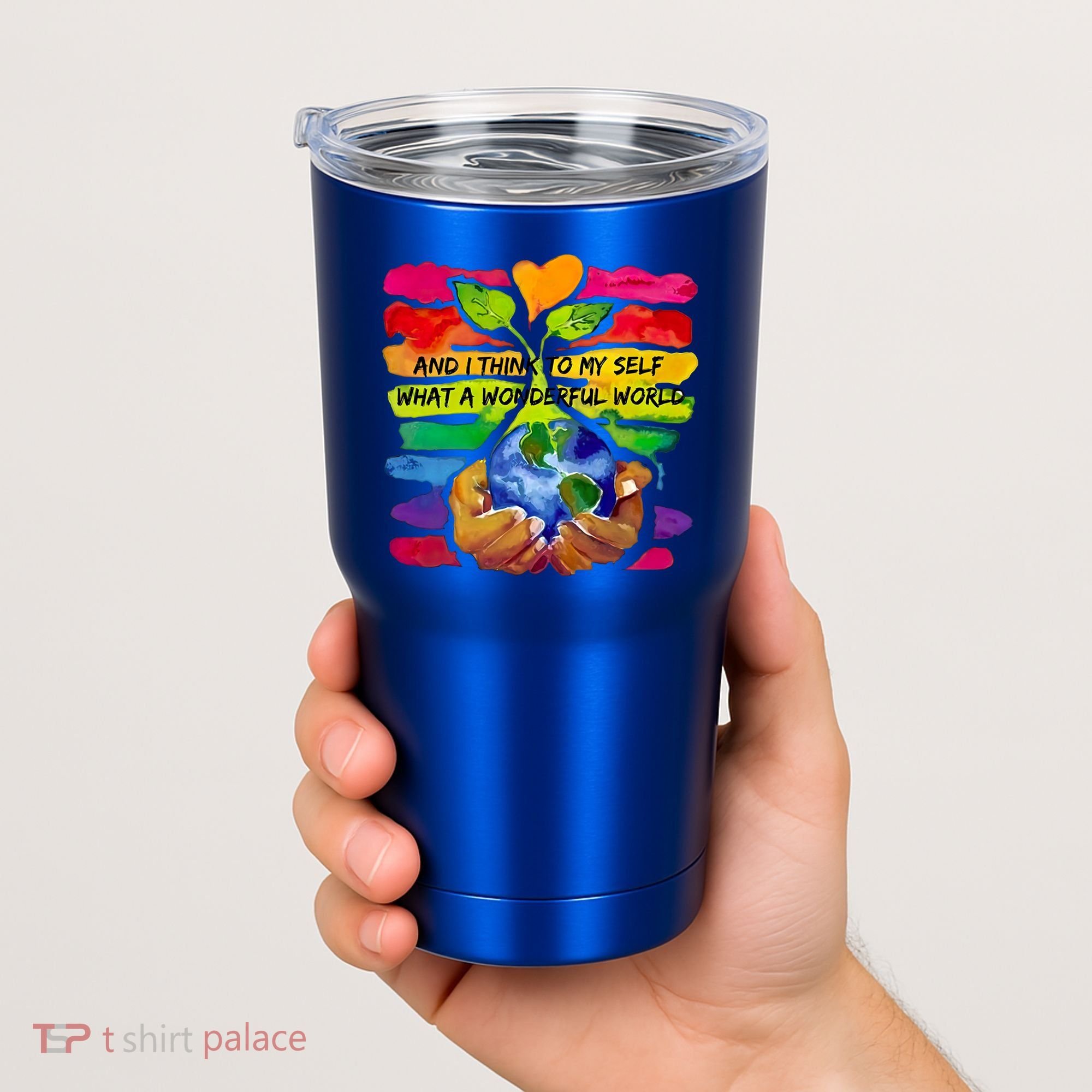 And I Think To My S What A Wonderful World Gift Tumbler