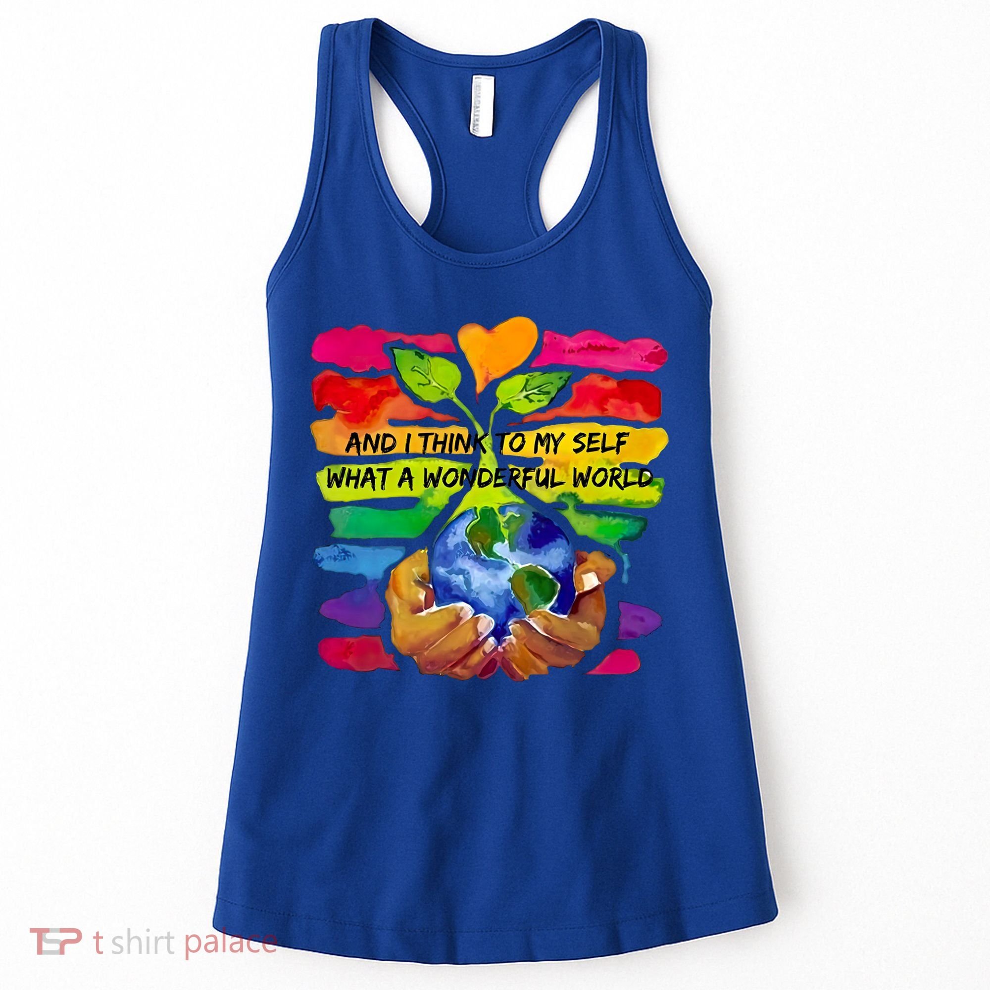 And I Think To My S What A Wonderful World Gift Women's Tank Top