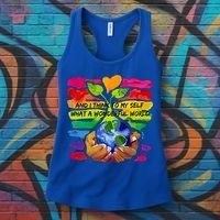 And I Think To My S What A Wonderful World Gift Women's Tank Top thumb 3
