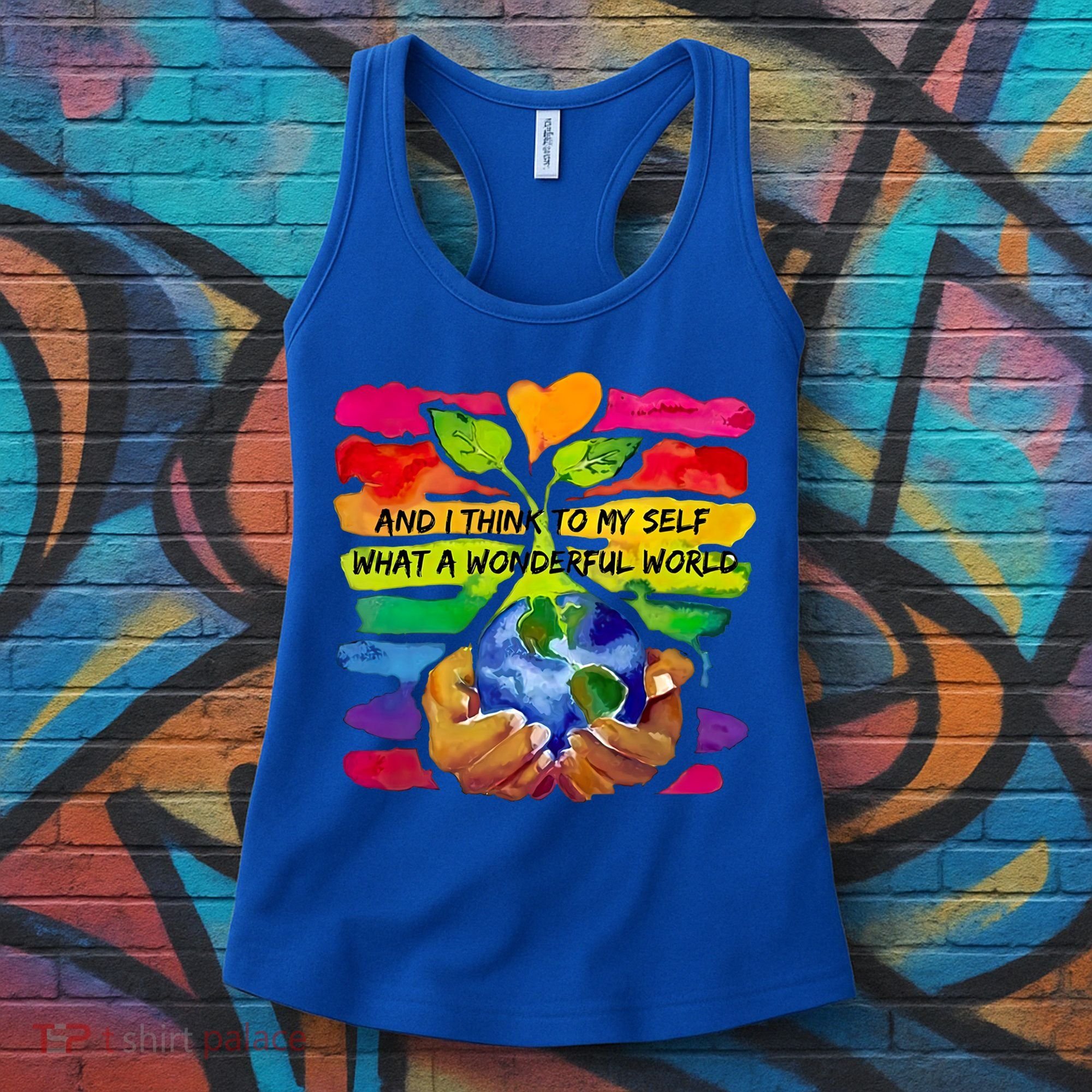 And I Think To My S What A Wonderful World Gift Women's Tank Top