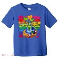 And I Think To My S What A Wonderful World Gift Toddler T-Shirt thumb 0