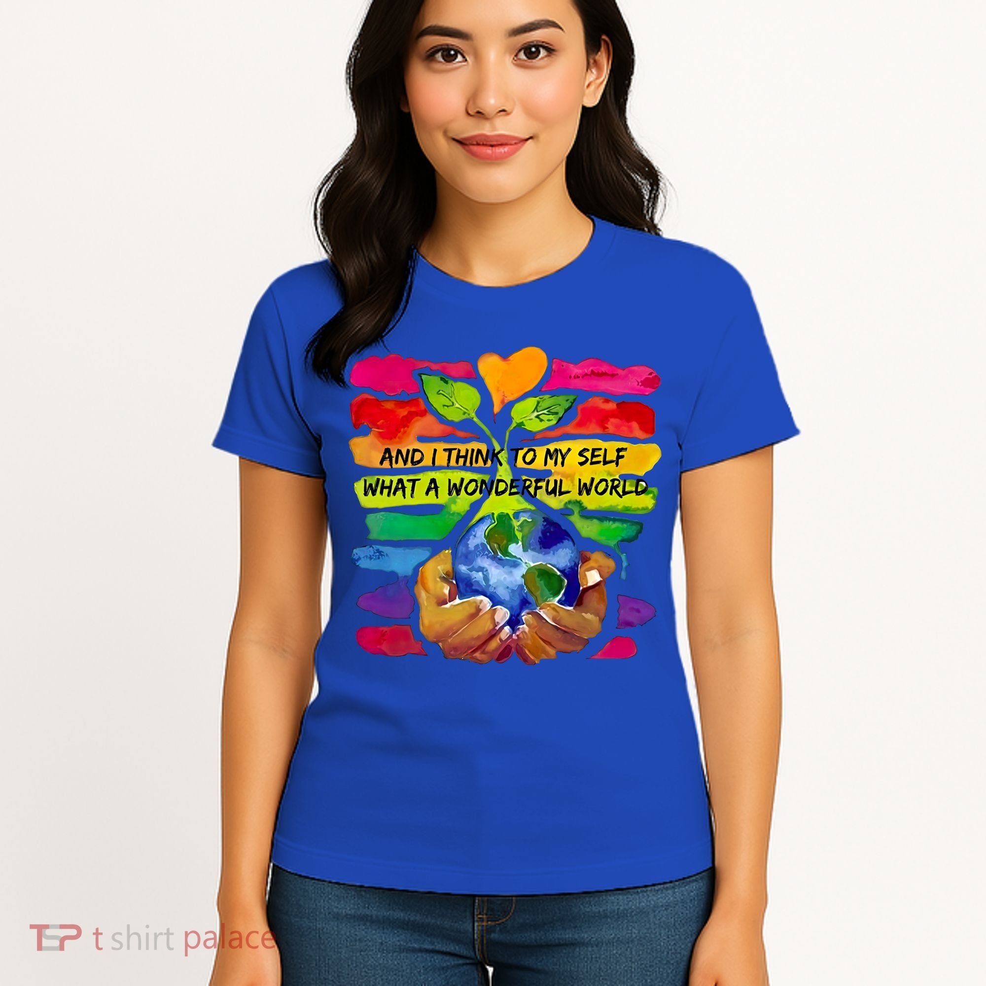 And I Think To My S What A Wonderful World Gift Women's T-Shirt