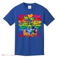 And I Think To My S What A Wonderful World Gift Kids T-Shirt thumb 0