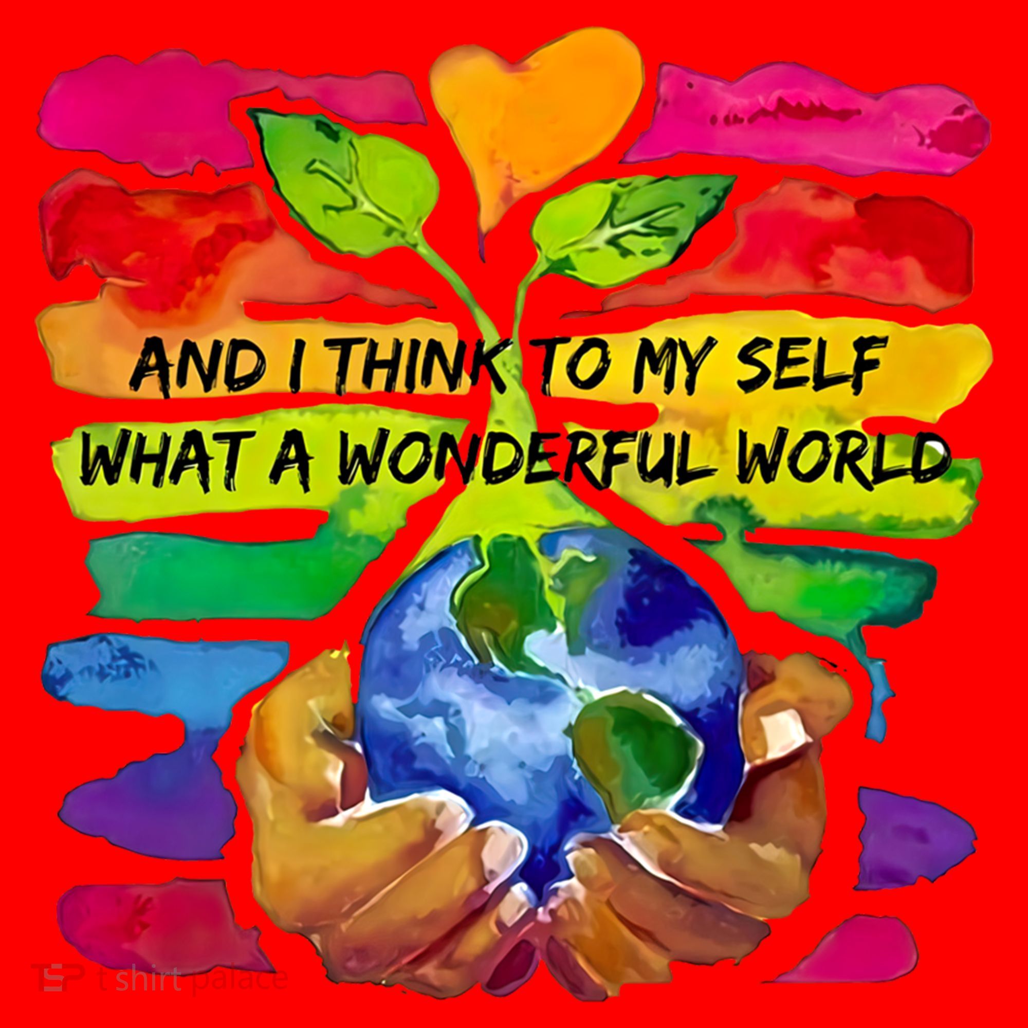 And I Think To My S What A Wonderful World Gift Santa Hat