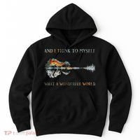 And I Think To Myself What A Wonderful World Guitar Lake Hoodie thumb 0