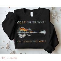 And I Think To Myself What A Wonderful World Guitar Lake Sweatshirt thumb 2