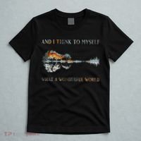 And I Think To Myself What A Wonderful World Guitar Lake T-Shirt thumb 5
