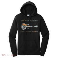 And I Think To Myself What A Wonderful World Guitar Lake Women's Hoodie thumb 0