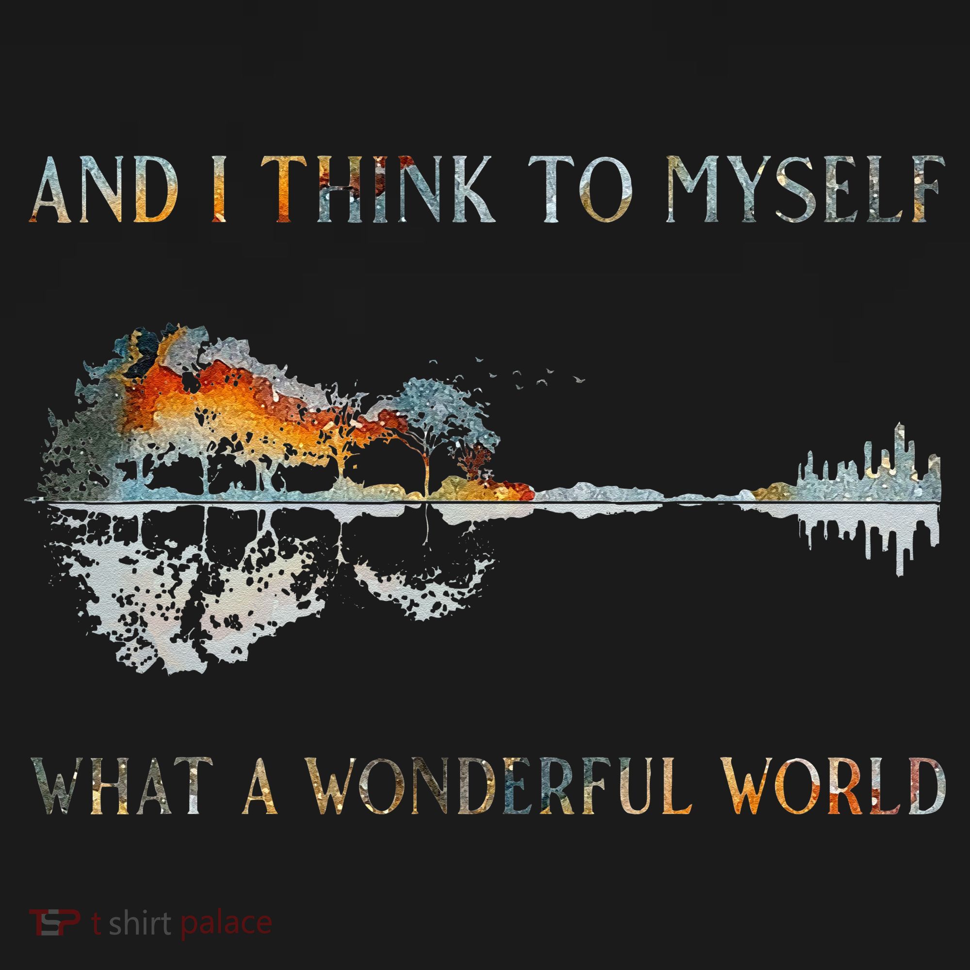 And I Think To Myself What A Wonderful World Guitar Lake Women's Hoodie