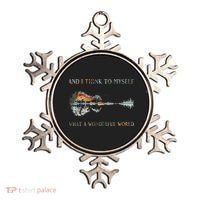 And I Think To Myself What A Wonderful World Guitar Lake Ornament thumb 0