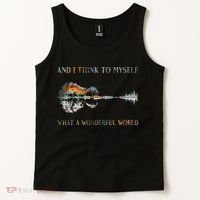 And I Think To Myself What A Wonderful World Guitar Lake Tank Top thumb 2