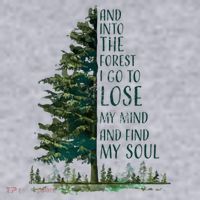 And Into The Forest I Go To Lose My Mind And Find My Soul Women's Racerback Cropped Tank thumb 2