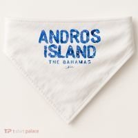 Andros Island The Bahamas USA-Made Doggie Bandana thumb 0