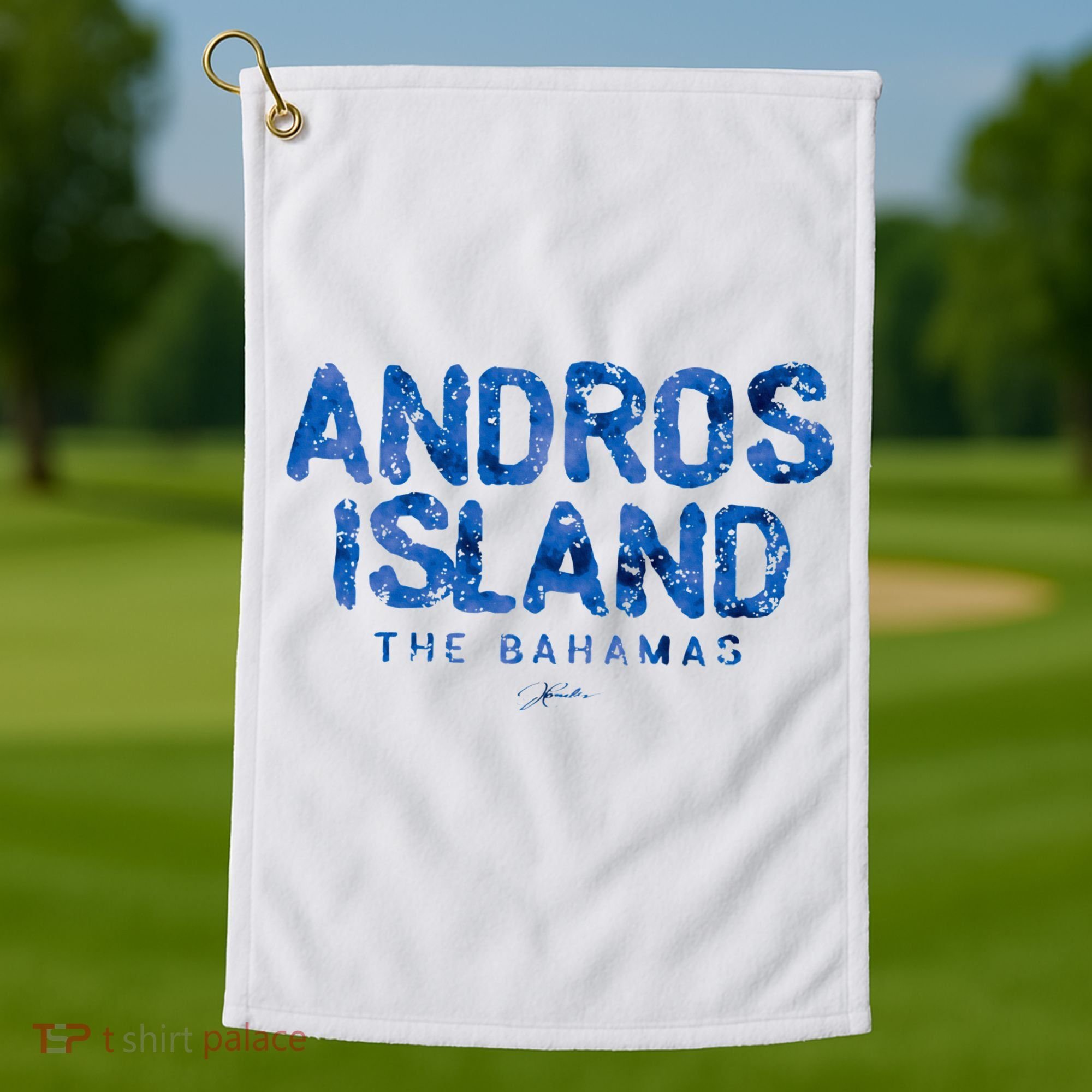 Andros Island The Bahamas Golf Towel