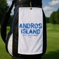 Andros Island The Bahamas Golf Towel thumb 2