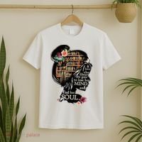 And Into The Library She Goes To Lose Her Mind And Find Her Soul T-Shirt thumb 2