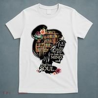 And Into The Library She Goes To Lose Her Mind And Find Her Soul T-Shirt thumb 5