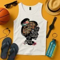 And Into The Library She Goes To Lose Her Mind And Find Her Soul Tank Top thumb 4