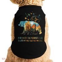 And Into The Forest I Go To Lose My Mind Camping Bear Gift Doggie Tank thumb 0