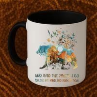And Into The Forest I Go To Lose My Mind Camping Bear Gift Coffee Mug thumb 2