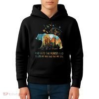 And Into The Forest I Go To Lose My Mind Camping Bear Gift Kids Hoodie thumb 4