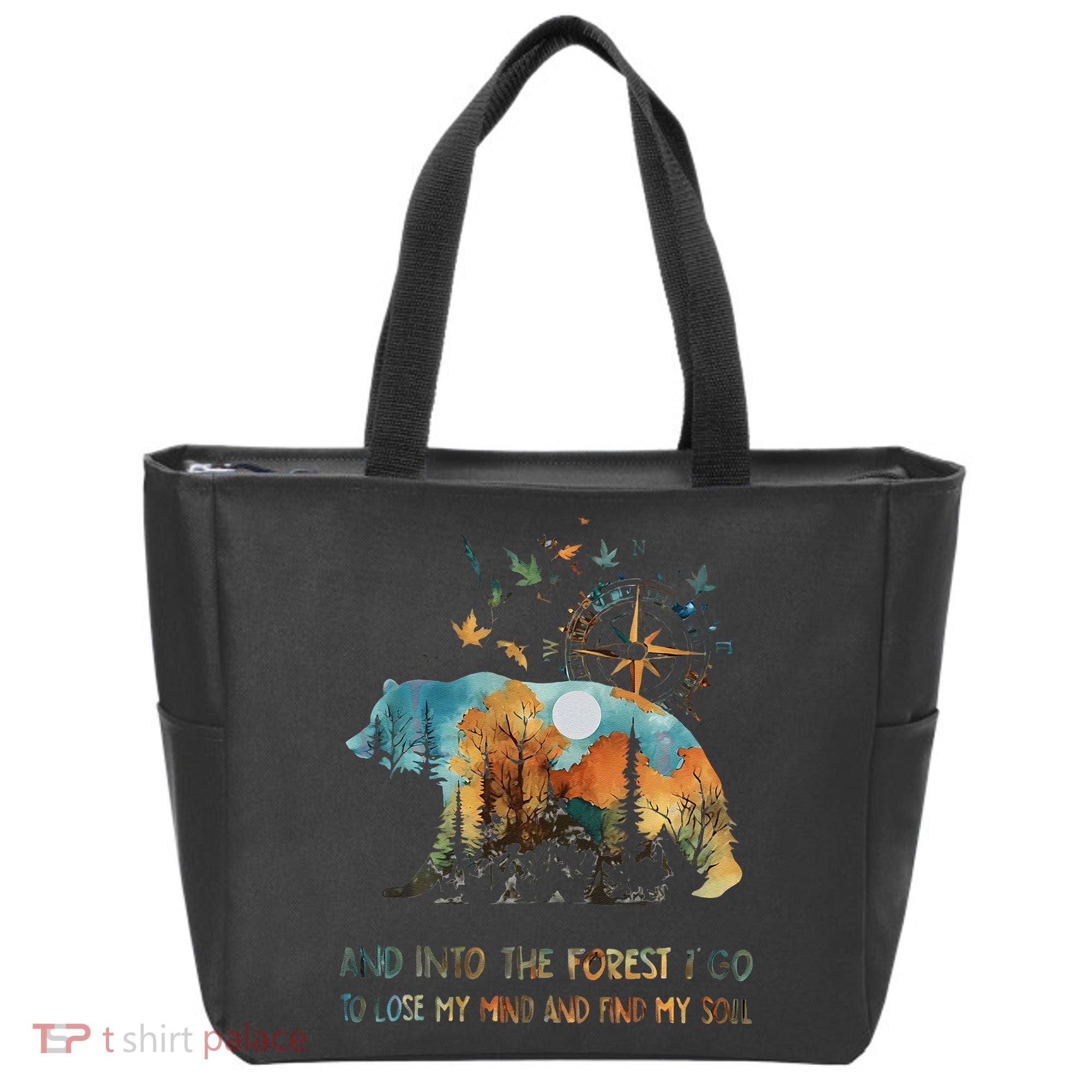 And Into The Forest I Go To Lose My Mind Camping Bear Gift Tote Bag