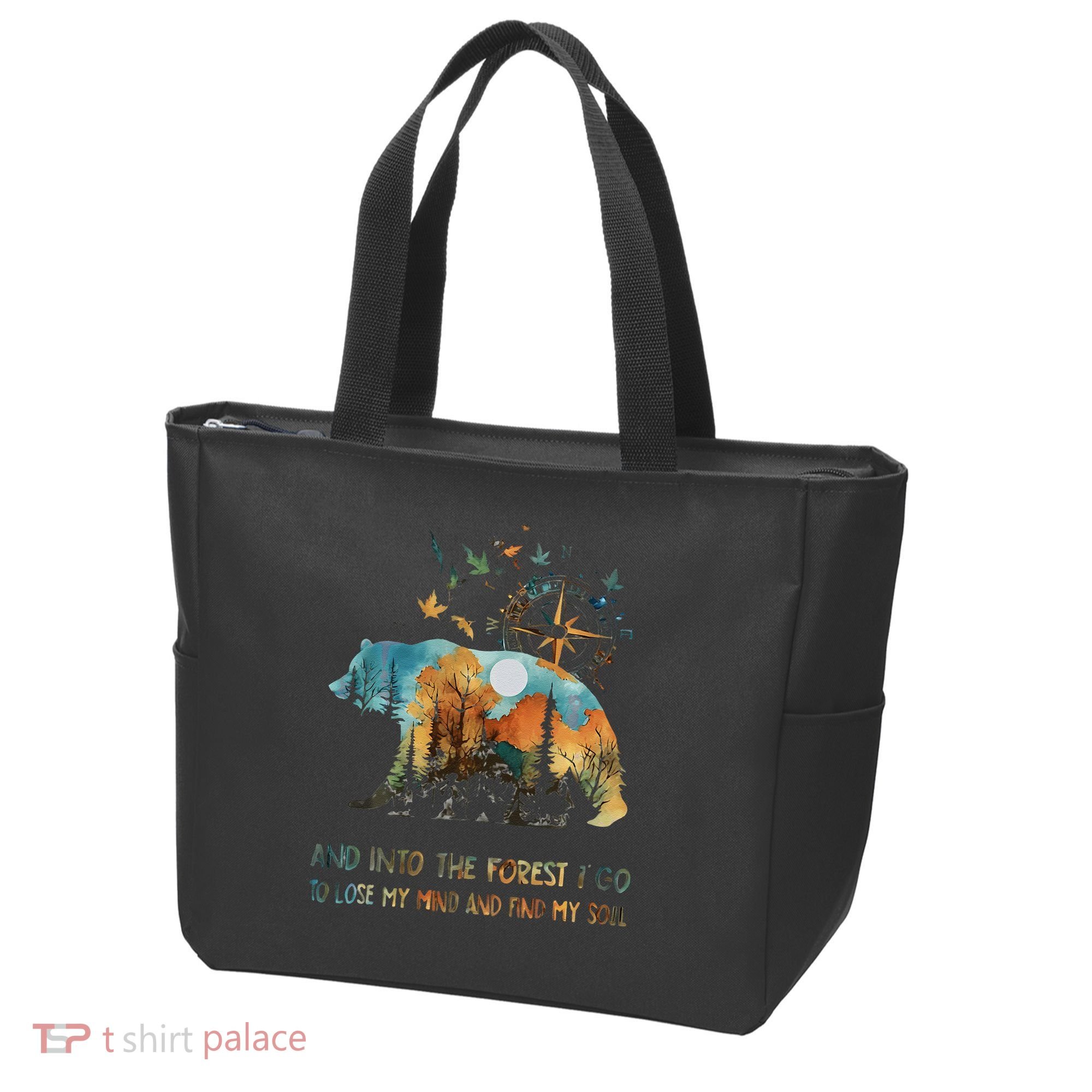 And Into The Forest I Go To Lose My Mind Camping Bear Gift Tote Bag