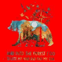And Into The Forest I Go To Lose My Mind Camping Bear Gift Santa Hat thumb 1