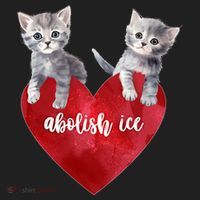 Abolish ICE Valentine Heart Kittens Anti ICE  Women's Sweatshirt thumb 2