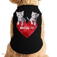 Abolish ICE Valentine Heart Kittens Anti ICE  Doggie Tank thumb 0