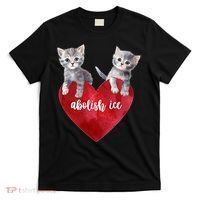 Abolish ICE Valentine Heart Kittens Anti ICE  T-Shirt thumb 0