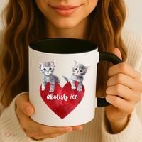 Abolish ICE Valentine Heart Kittens Anti ICE  Coffee Mug thumb 3