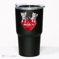 Abolish ICE Valentine Heart Kittens Anti ICE  Tumbler thumb 0