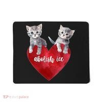 Abolish ICE Valentine Heart Kittens Anti ICE  Mousepad thumb 0